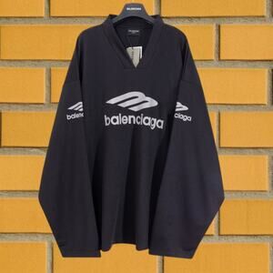 Classic Balenciaga Black Long-Sleeve Men's